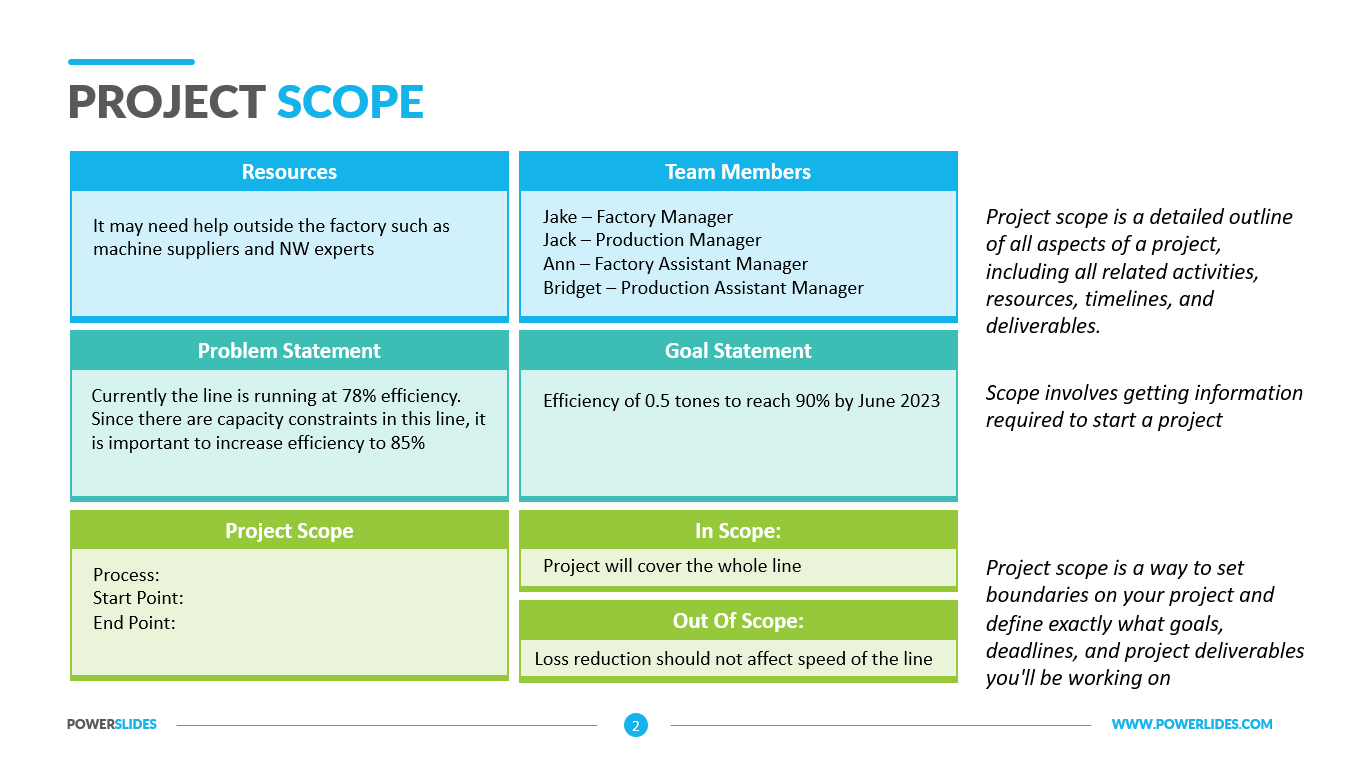 Project Scope Template Ppt