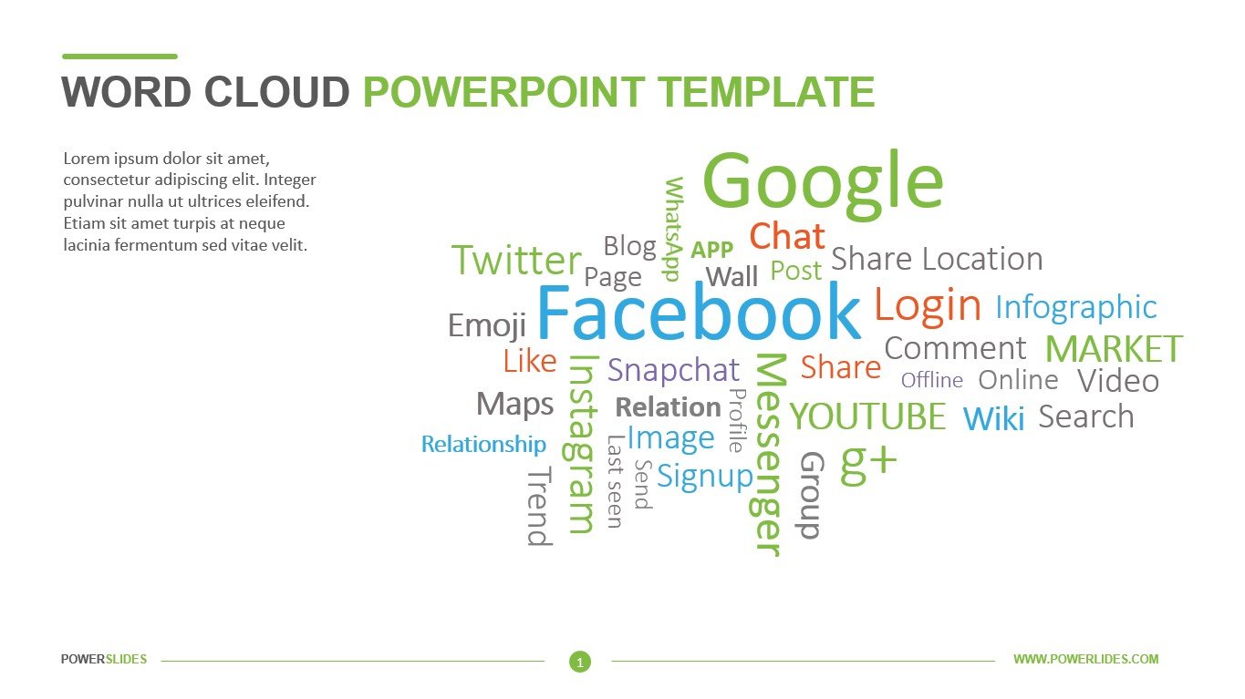 Powerpoint Word Cloud Template 1383