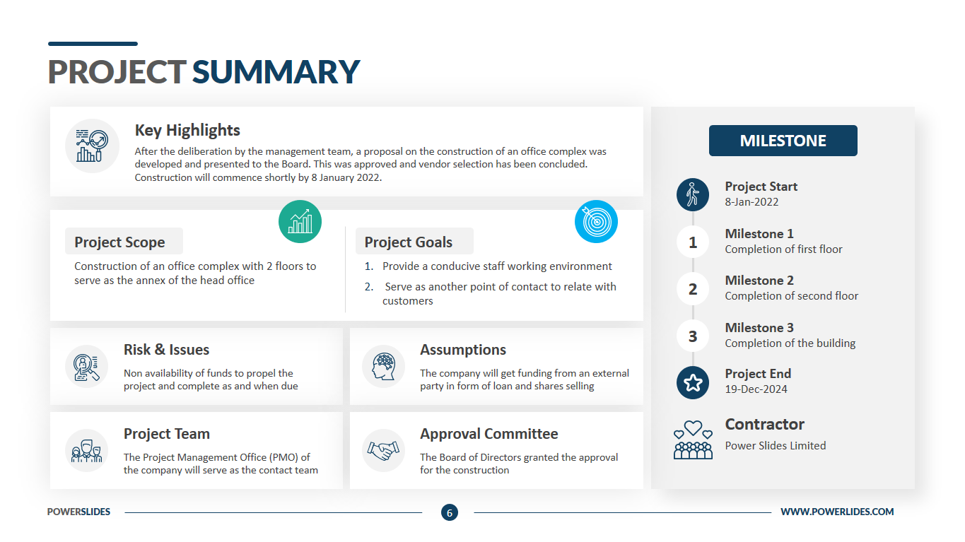 Project Overview Slide Template