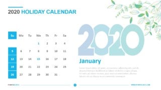 2020 Holiday Calendar