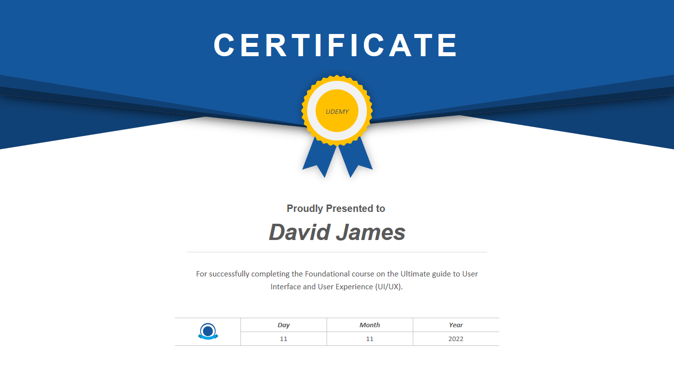 Flexible Professional Completion Certificate Template