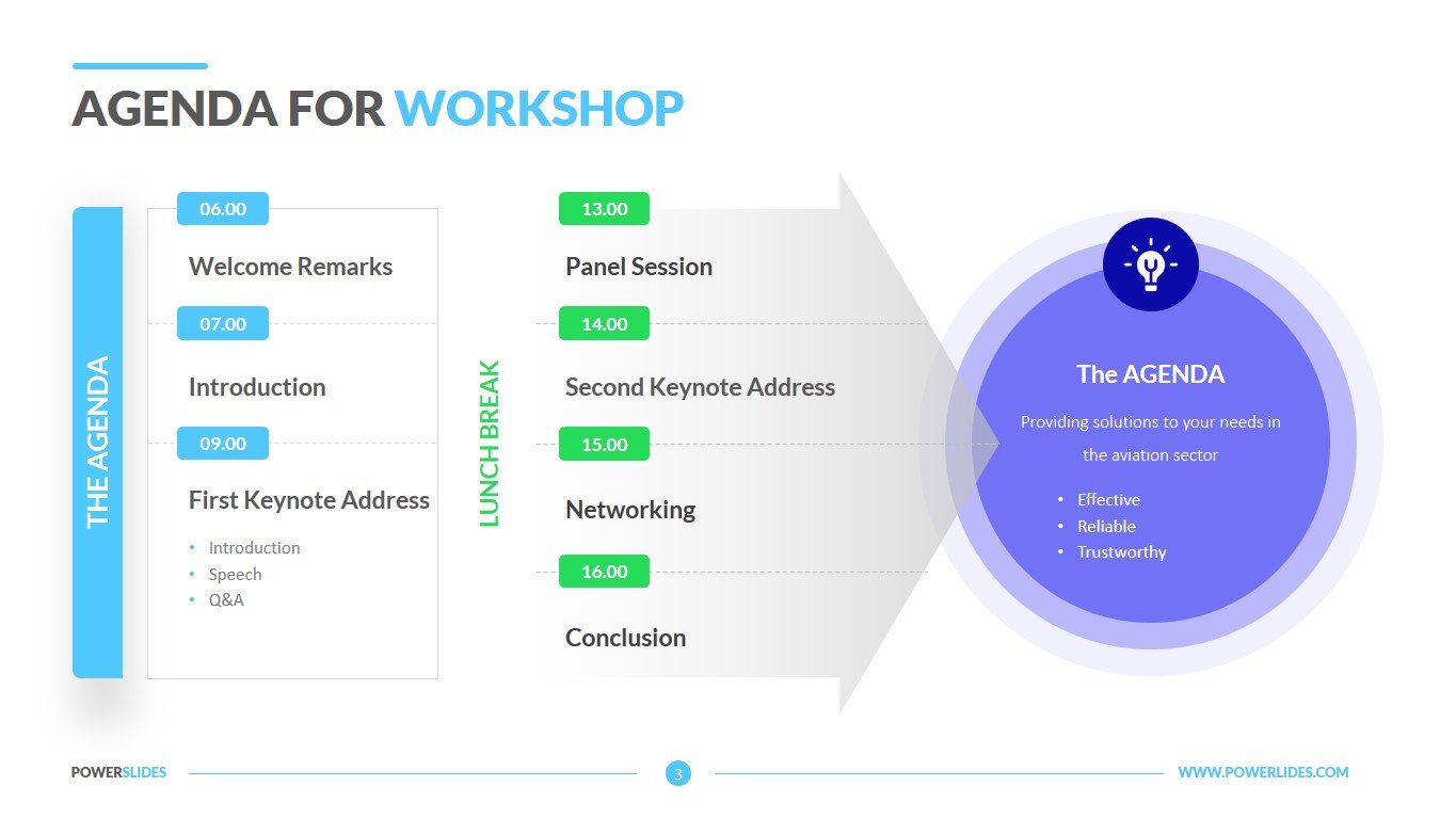 Agenda for Workshop Template  21,21+ Slides  PowerSlides™ Pertaining To Workshop Agenda Template