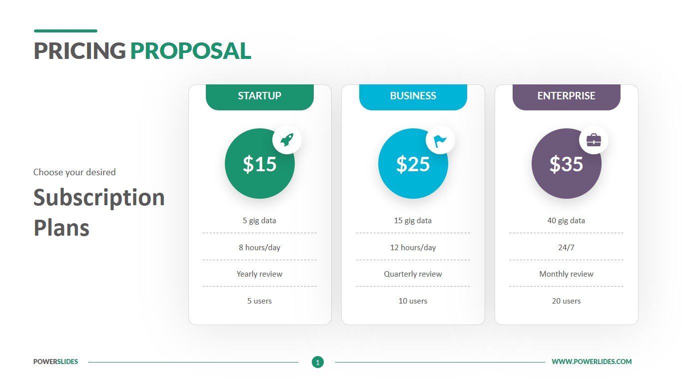 Pricing Proposal Template