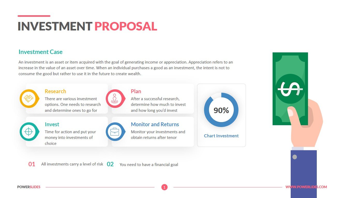 Investment Proposal Template  Finance Templates  PowerSlides™ Inside Investor Proposal Template