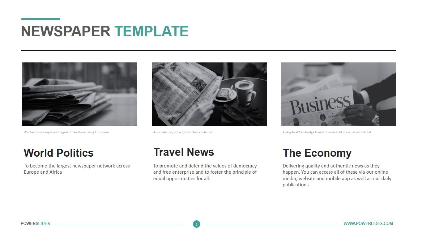 Newspaper Powerpoint Template Download Editable Ppt