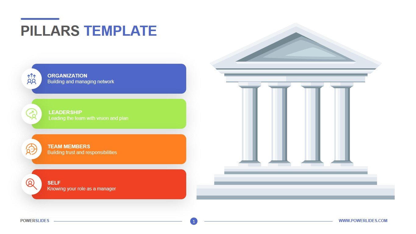 Pillars Template for PowerPoint Readymade PPT Download Now